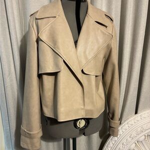 Bagatelle Women's Cream Trench Coat